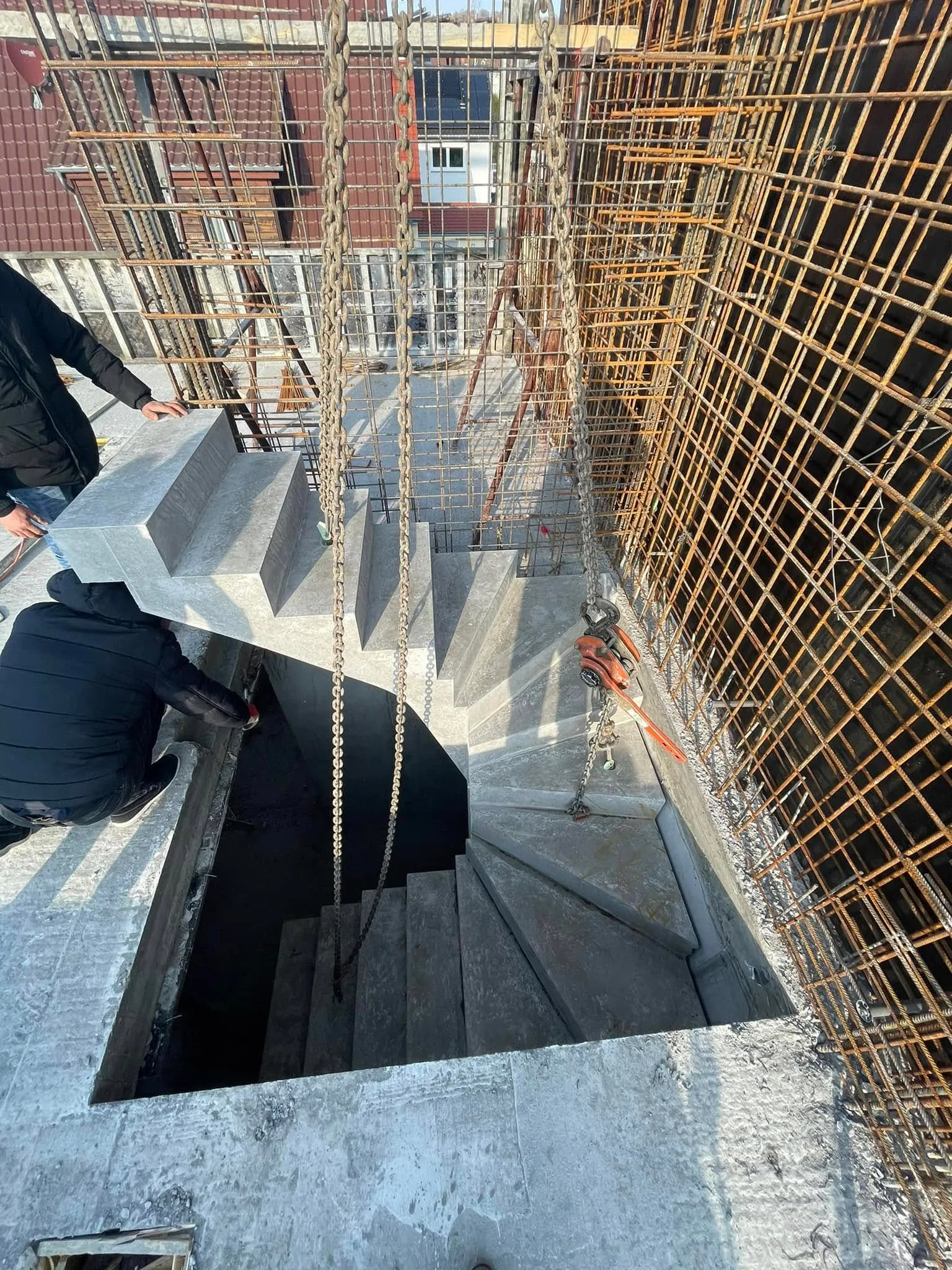 Treppeneinbau in Sindelfingen – Fertigteiltreppe im Rohbau